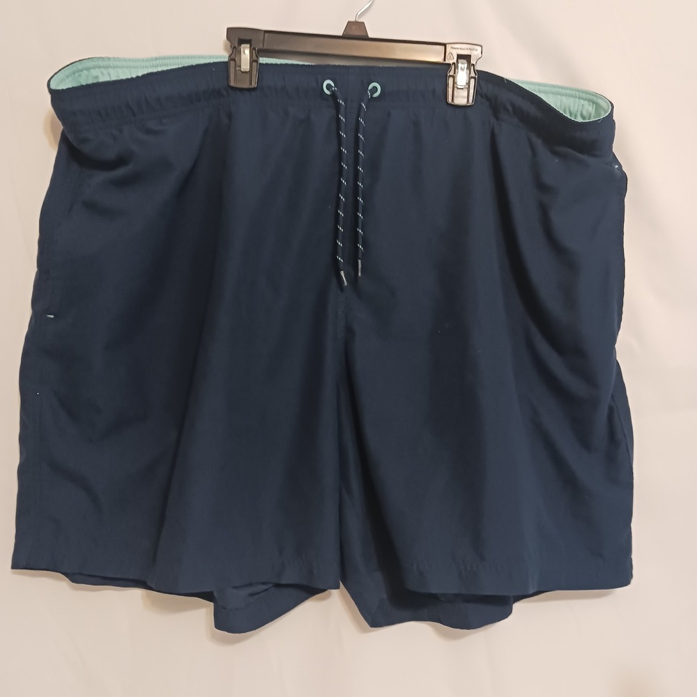 George Swim Trunks Mens 3XL 48-50 Navy Blue Excellent Drawstring Pockets